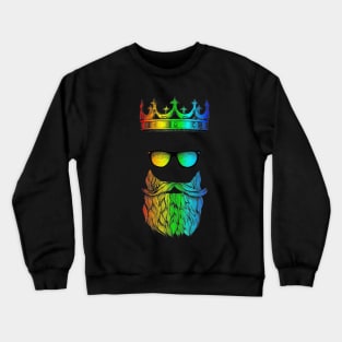 LGBT Gay Bearded Bear King Design T-Shirt Crewneck Sweatshirt